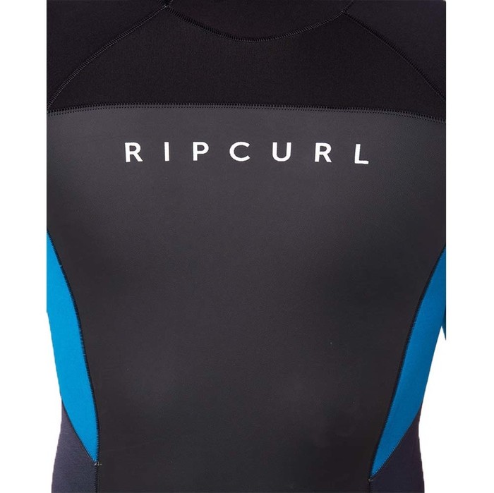 2022 Rip Curl Mens Omega 2mm E-Stitch Short Sleeve Back Zip Wetsuit 115MFS - Blue